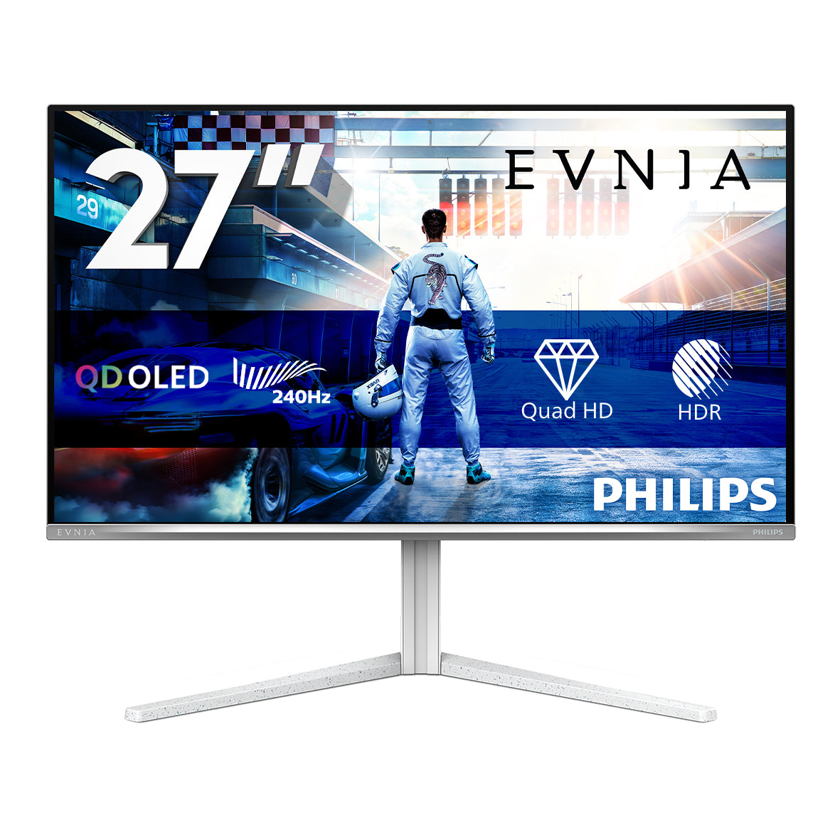Philips Evnia 6000 27M2N6501L/00 computer monitor 67.3 cm (26.5") 2560 x 1440 pixels Quad HD QD-OLED White