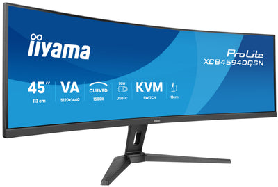 iiyama G-MASTER 45"LCD Curved Bus. UWQHD computer monitor 113 cm (44.5") 5120 x 1440 pixels Dual QHD LED Black