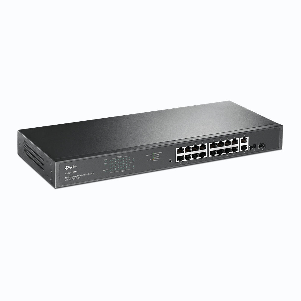 TP-Link 18-Port Gigabit Rackmount Switch with 16 PoE+ (TL-SG1218MP)