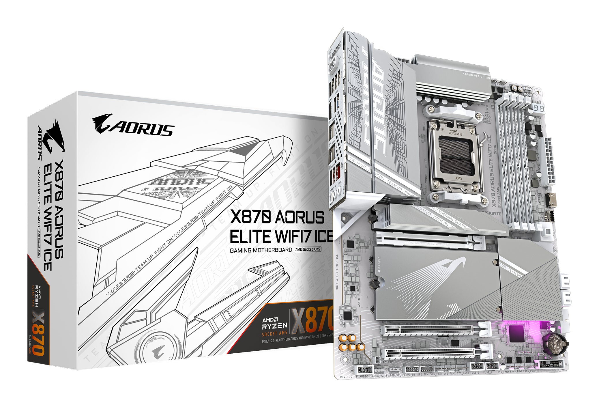 GIGABYTE X870 AORUS ELITE WIFI7 ICE Motherboard (X870 A ELITE WF7 ICE)