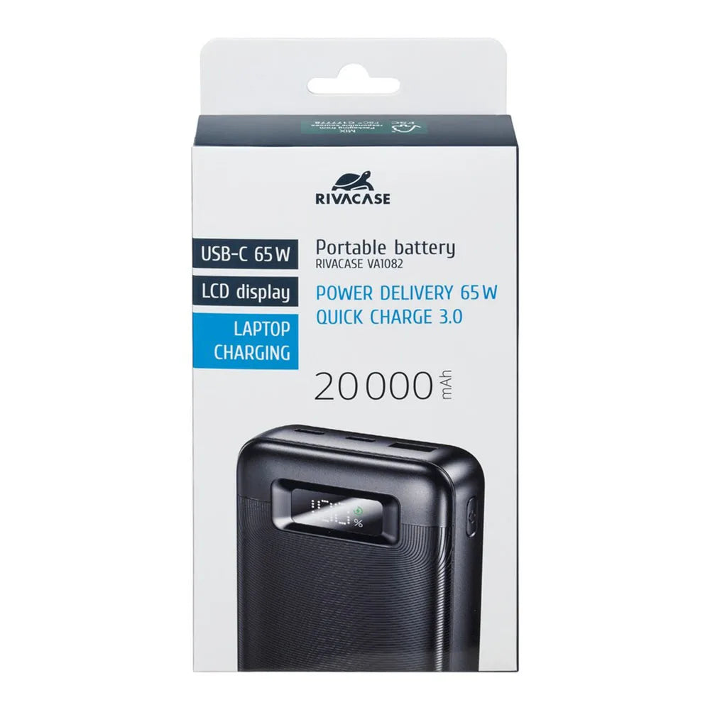 Powerbank 20000mAh 65W Rivacase VA1082 (black)