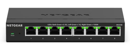 NETGEAR MS308 Unmanaged 2.5G Ethernet (100/1000/2500) Black (MS308-100EUS)