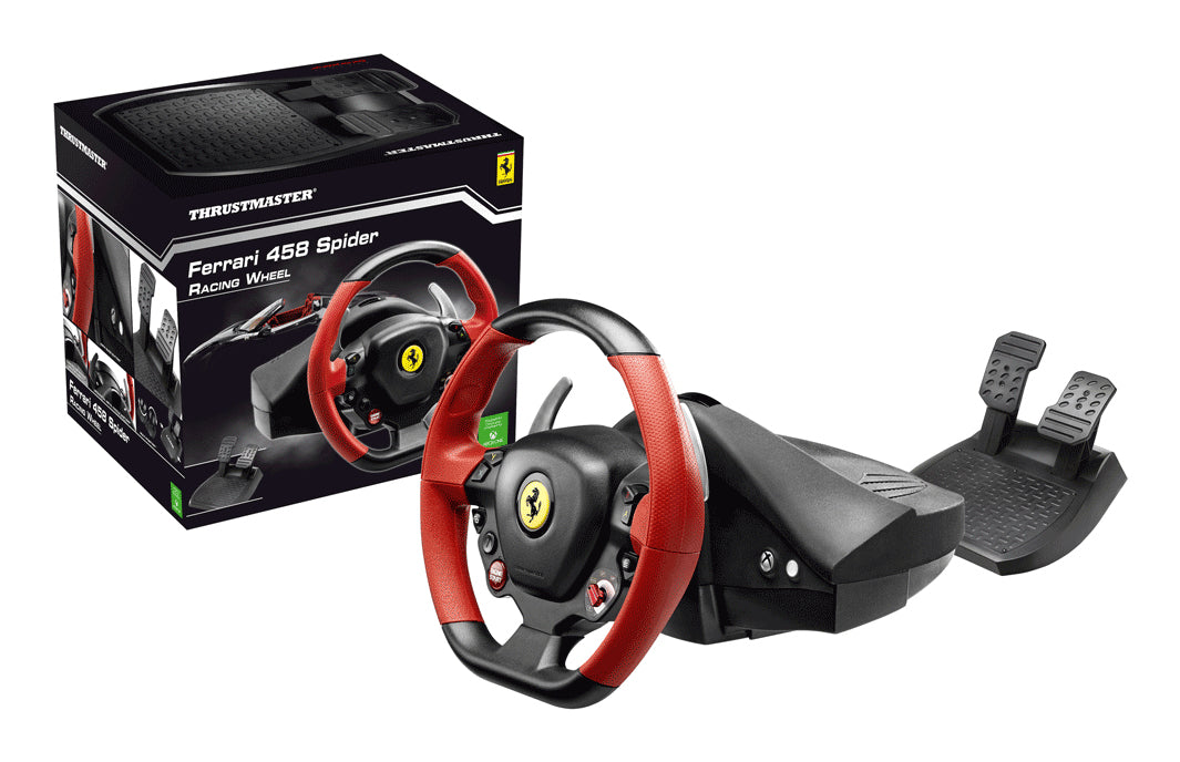 Trustmaster Thrustmaster Ferrari 458 Spider Black, Red USB Steering wheel + Pedals Xbox One (4460105)