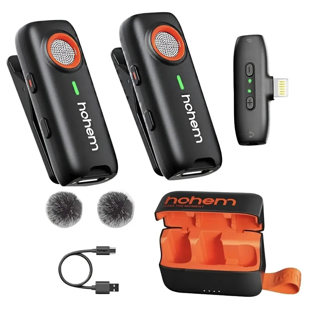 Mikrofon Hohem Mic-01 2TX+1RX Lightning (black)