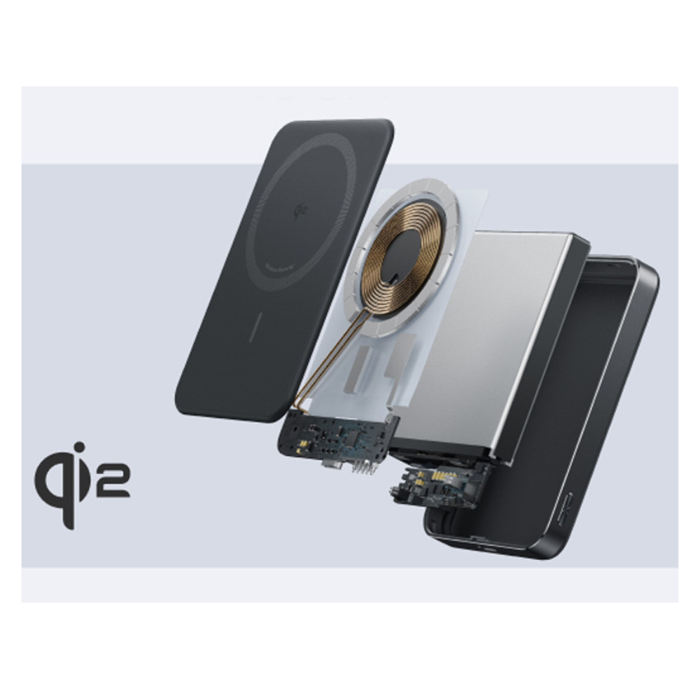 ANKER MagGo 10000mAh, 15W, magnetno bezični power bank, crni
