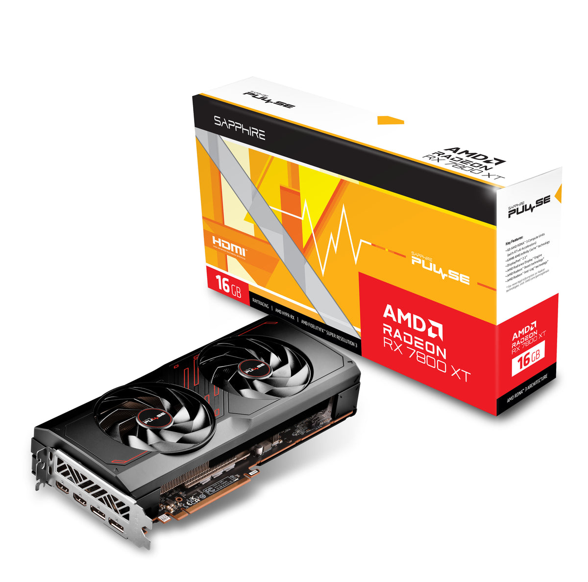 Sapphire VGA 16GB RX7800XT PULSE GAMING  2xHDMI/2xDP PULSE AMD RADEON RX 7800 XT GAMING 16GB GDDR6