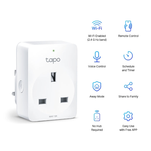 TP-Link Tapo Mini Smart Wi-Fi Socket (TAPO P100(1-PACK))