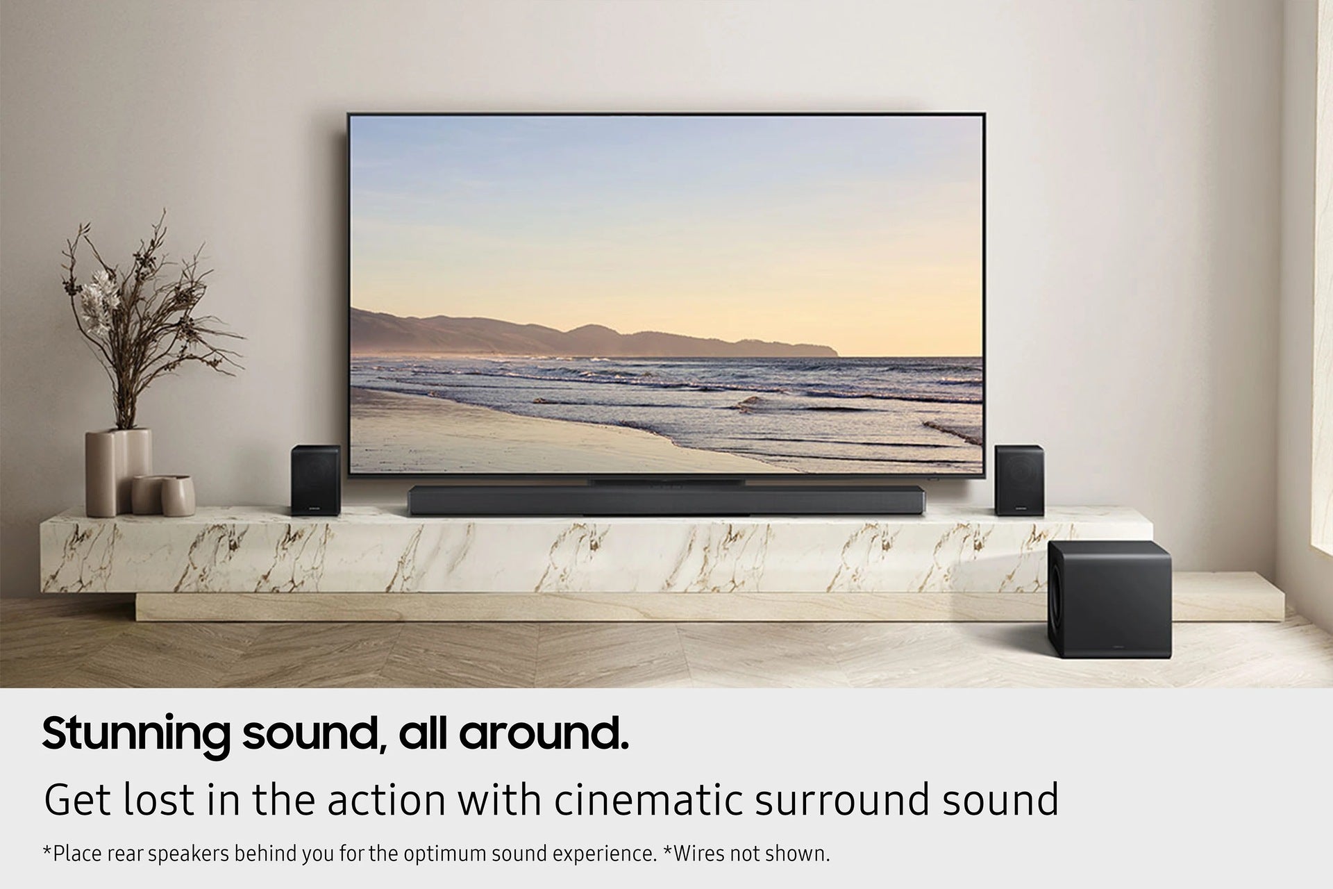 Samsung Q-series QS750F 5.1.2ch Soundbar with Subwoofer & Rear Speakers (2025) (HW-QS750F/EN)