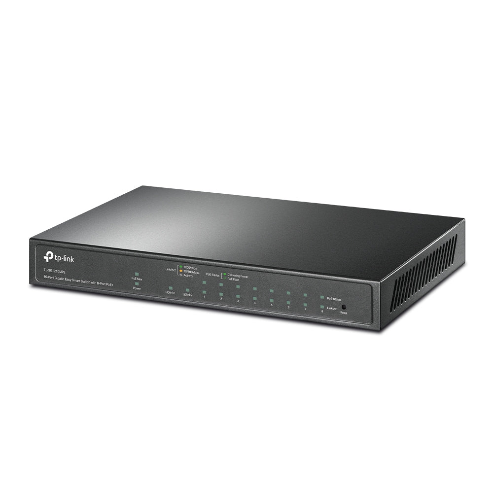 TP-Link 10-Port Gigabit Easy Smart Switch with 8-Port PoE+ (TL-SG1210MPE)