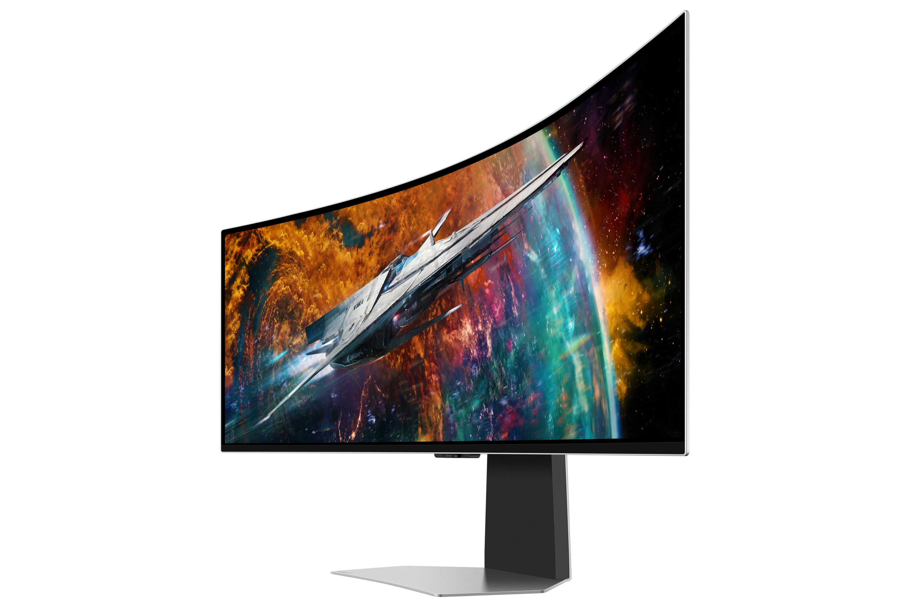 Samsung G95SC computer monitor 124.5 cm (49") 5120 x 1440 pixels Dual QHD OLED Silver (LS49CG954SUXEN)