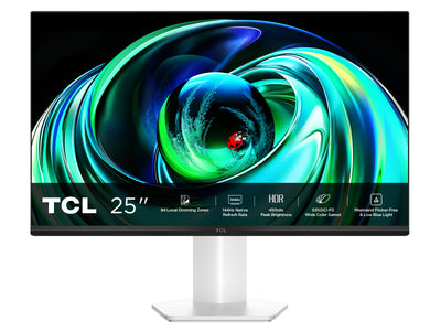 TCL 25G54 computer monitor 63.5 cm (25") 1920 x 1080 pixels Full HD QLED White