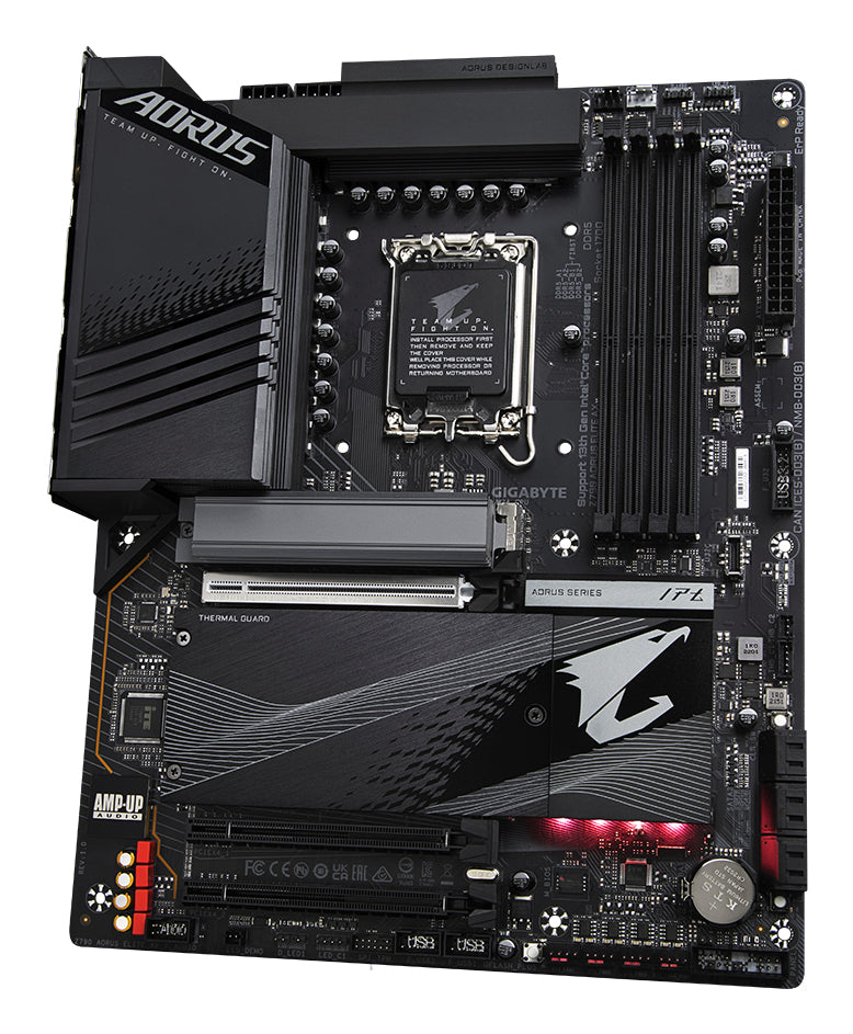 GIGABYTE Z790 AORUS ELITE AX Motherboard - Supports Intel Core 14th CPUs, 16*+2+１ Phases Digital VRM, up to 7600MHz DDR5 (OC), 4xPCIe 4.0 M.2, Wi-Fi 6