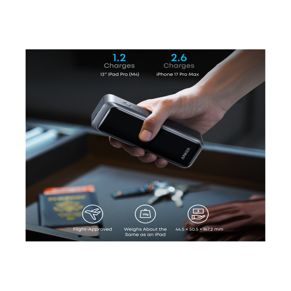 ANKER Prime 20000mAh, 220W, Power Bank crni