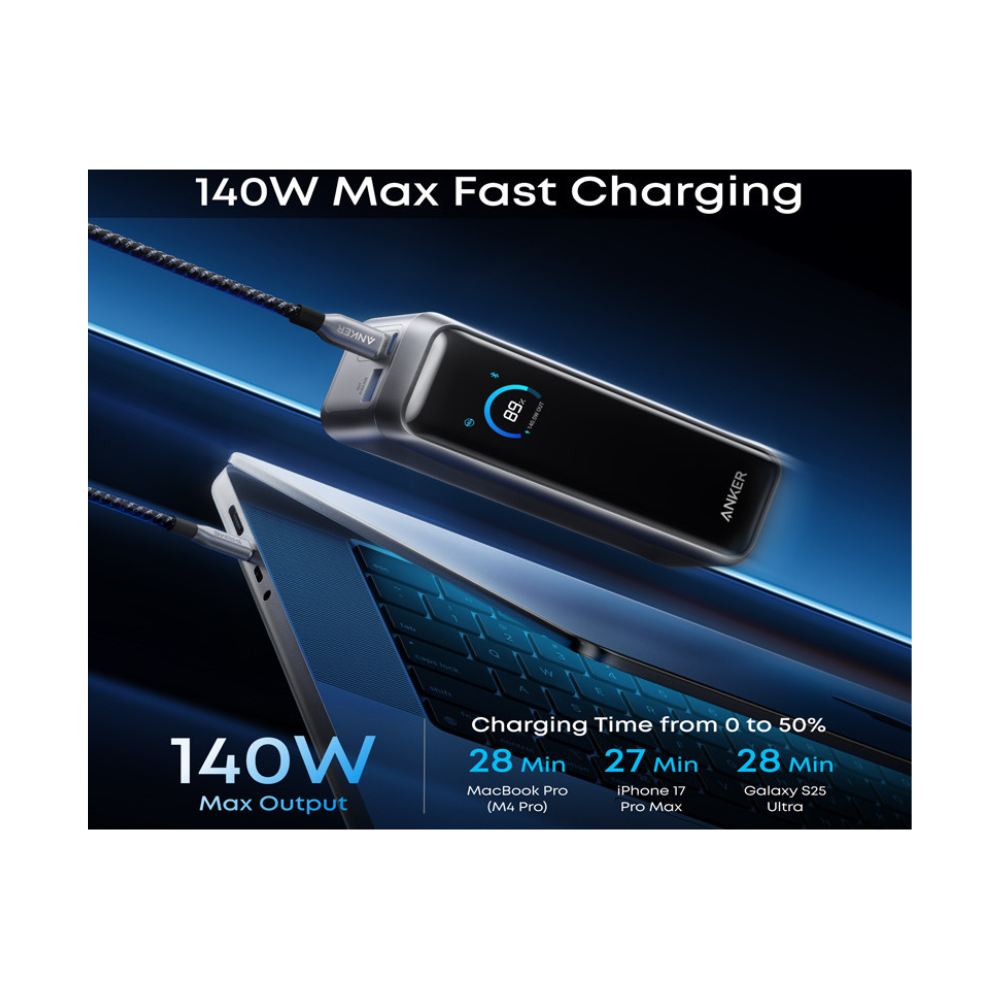 ANKER Prime 20000mAh, 220W, Power Bank crni