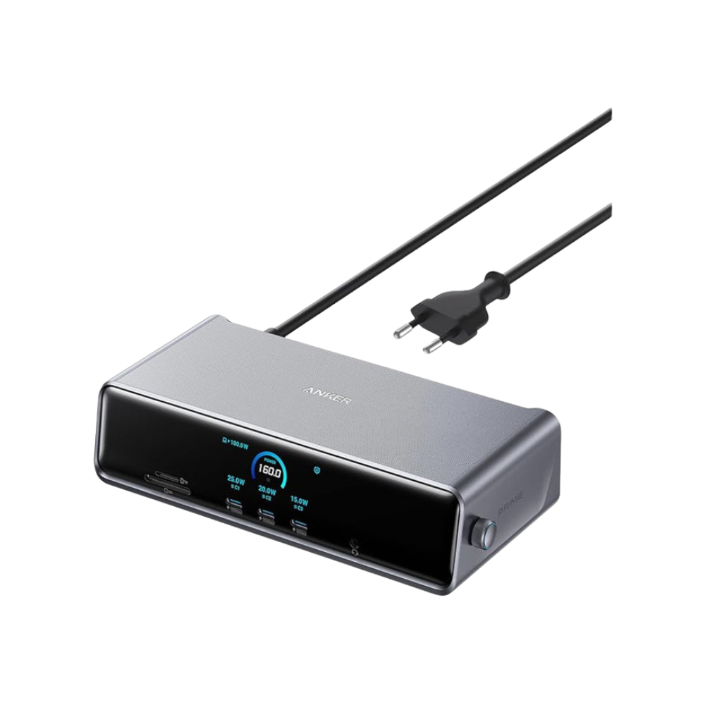 ANKER Prime Docking Stanica 140W, 14u1, Display Link, siva