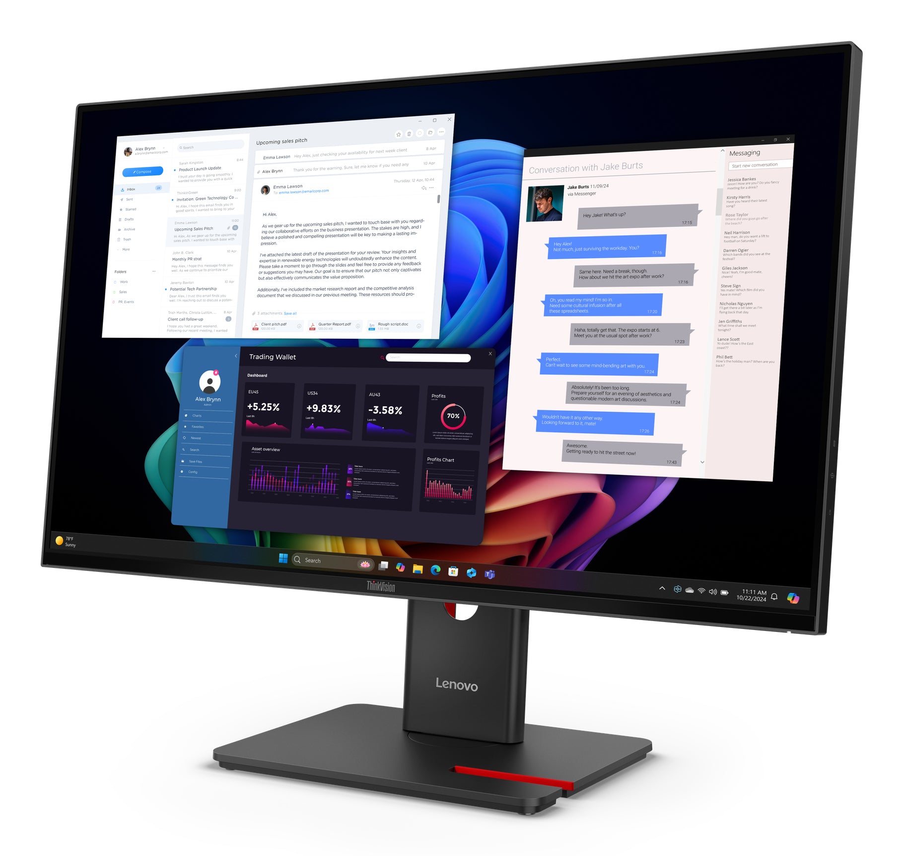 Lenovo ThinkVision T27UD-40 Monitor (64AFGAT2EU)