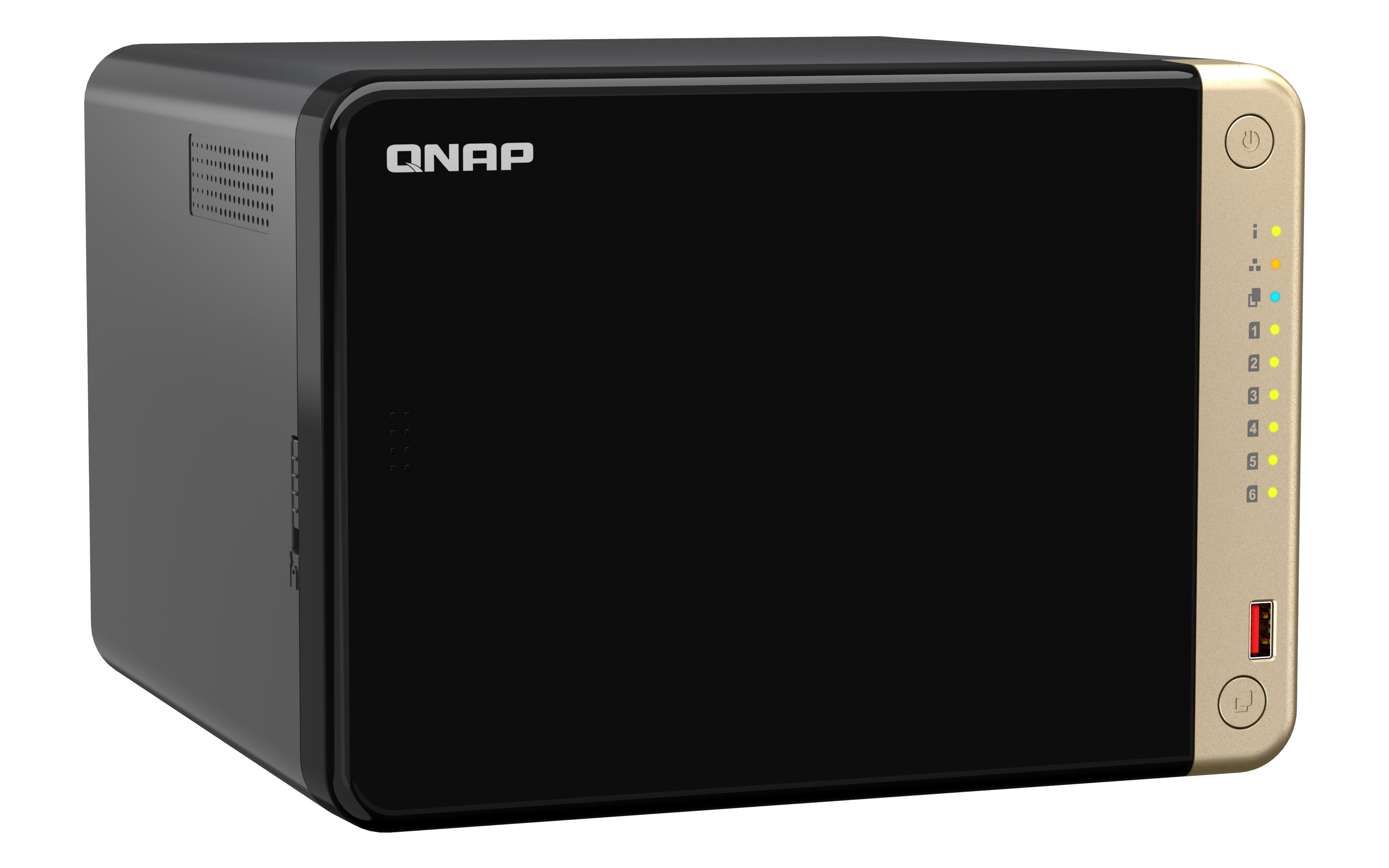QNAP TS-664 NAS Tower Intel® Celeron® N5095 8 GB DDR4 0 TB QNAP QTS Black, Bronze (TS-664-8G)
