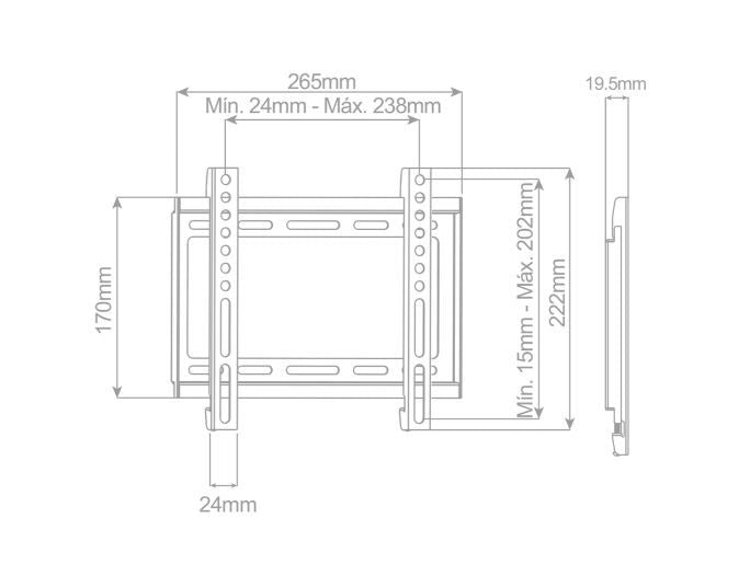 HOLMIOS 55007 ZIDNI TV Nosač 23 - 42, SUPER SLIM