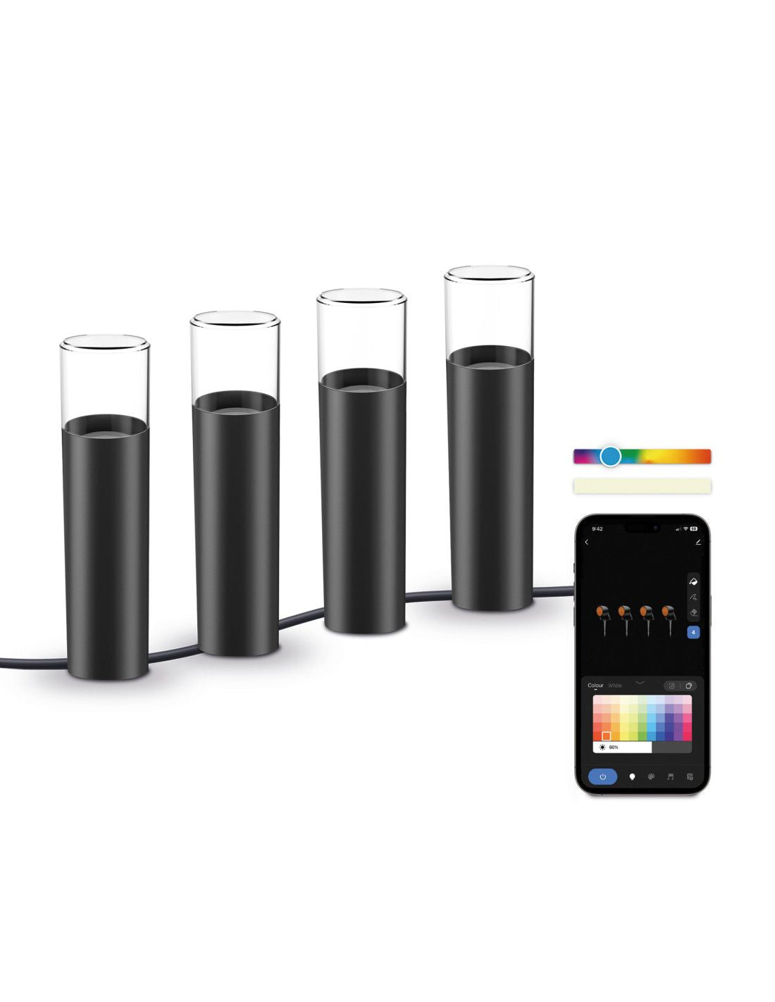 KSIX BXOUTL2 SMARTLED Spoljašnji set lampi RGBIC+W 4KOM