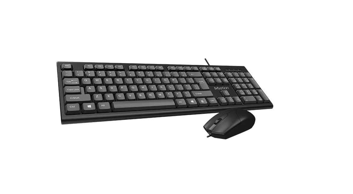 MEETION C100 SET 2U1, ŽIČNA TASTATURA + MIŠ, Crni