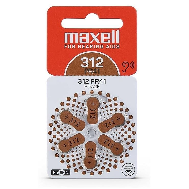 MAXELL PR41 (312) 6BS ZINC BATERIJA PAK 6kom
