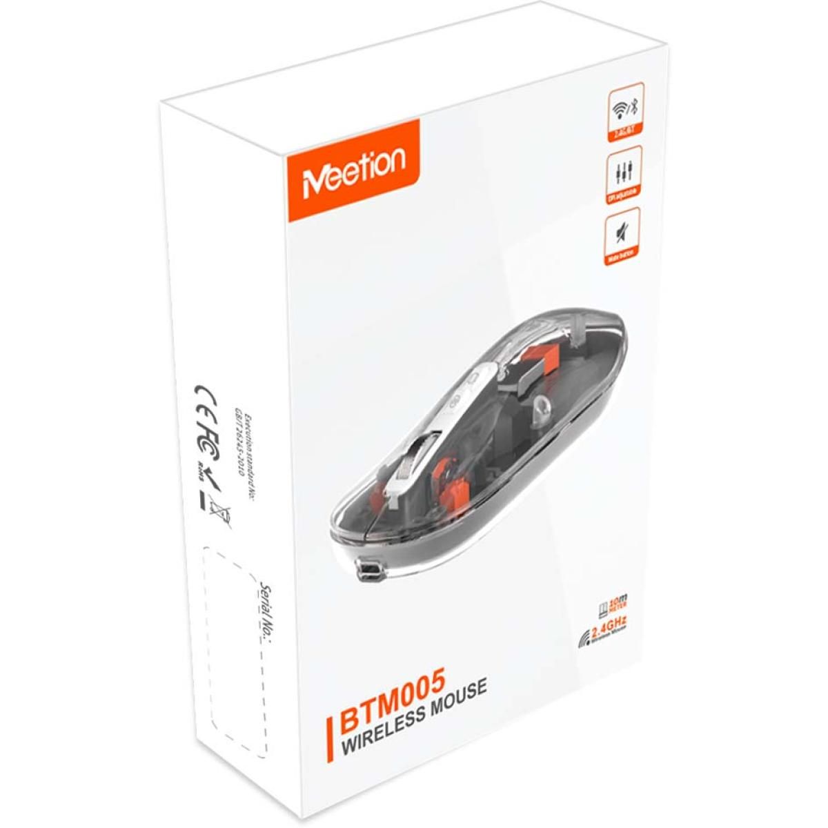 MEETION BTM005BK BEŽIČNI BT PUNJIVI Miš, 2.4GHZ, CRNI