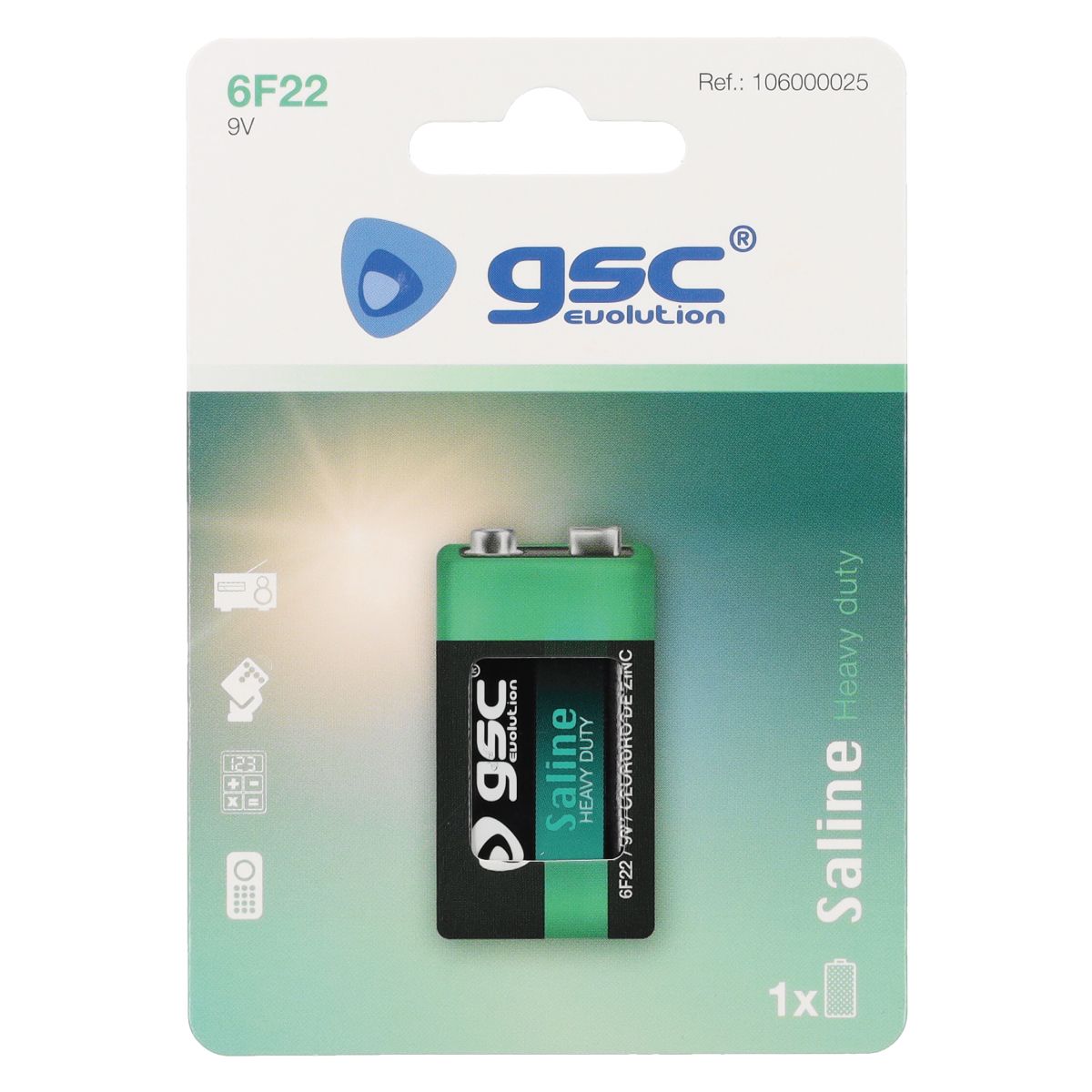 GSC 6F22 (9V) ZINK Baterija, BLISTER, 1KOM