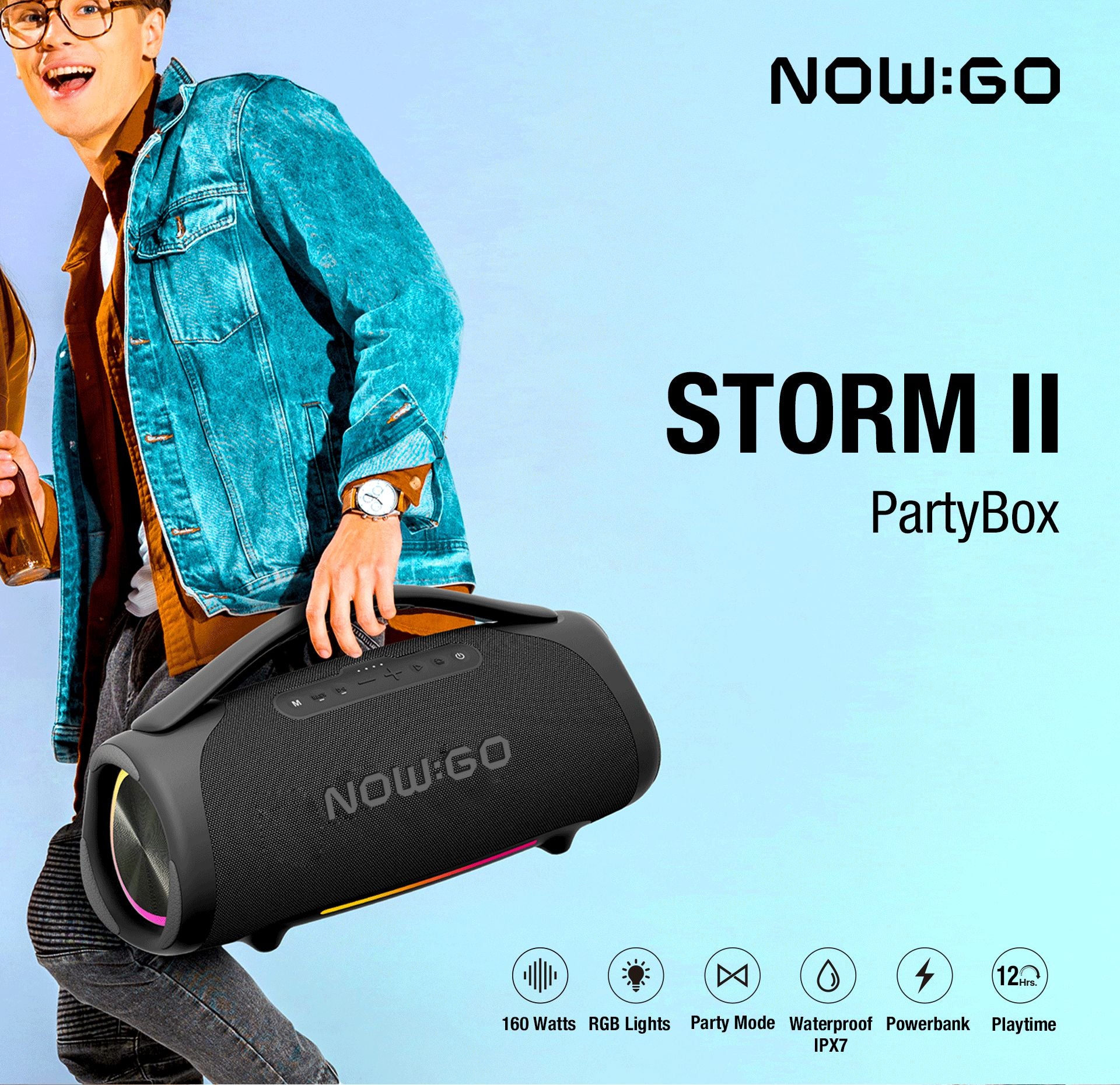 NOWGO STORM II CRNI Zvučnik