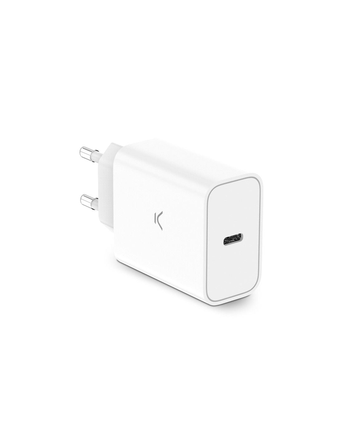 KSIX BCD30PDC01B SET ZIDNI Punjač 60 W + KABL USB-C NA USB-C, 1M, BELI