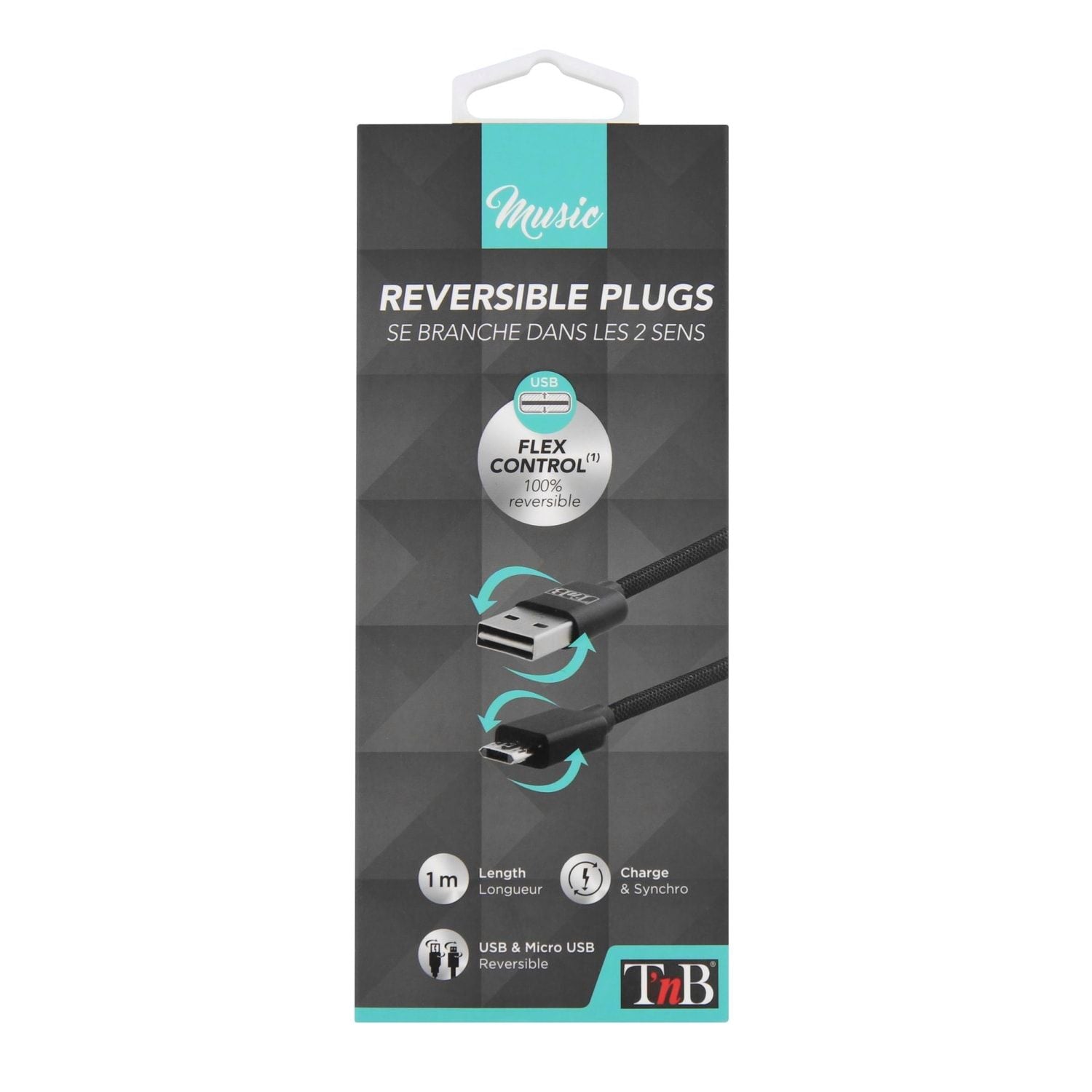 TNB CBMUSBSON2 MICRO USB KABEL 1M, Crni