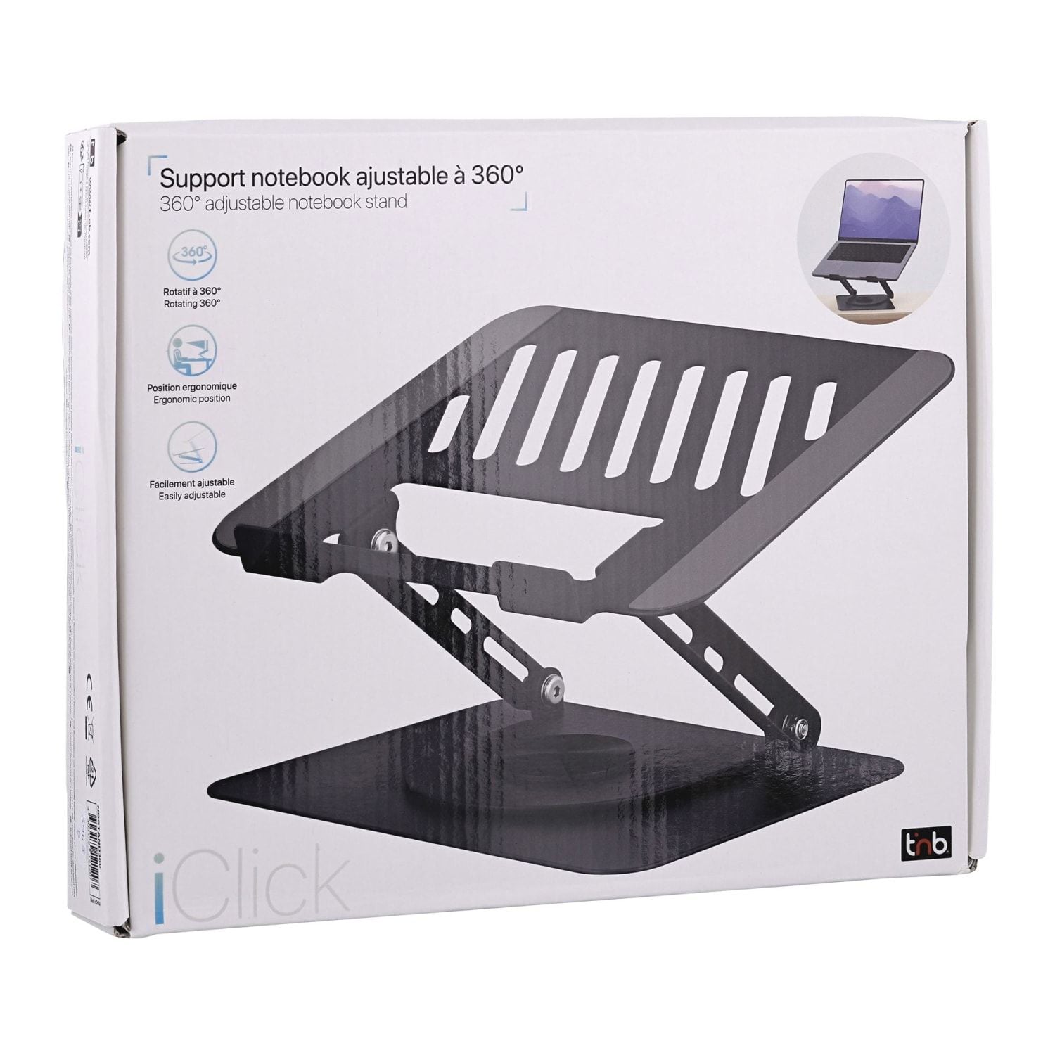 TNB NBSTAND360 POSTOLJE ZA Laptop, ALUMINIJUMSKO, DO 17''
