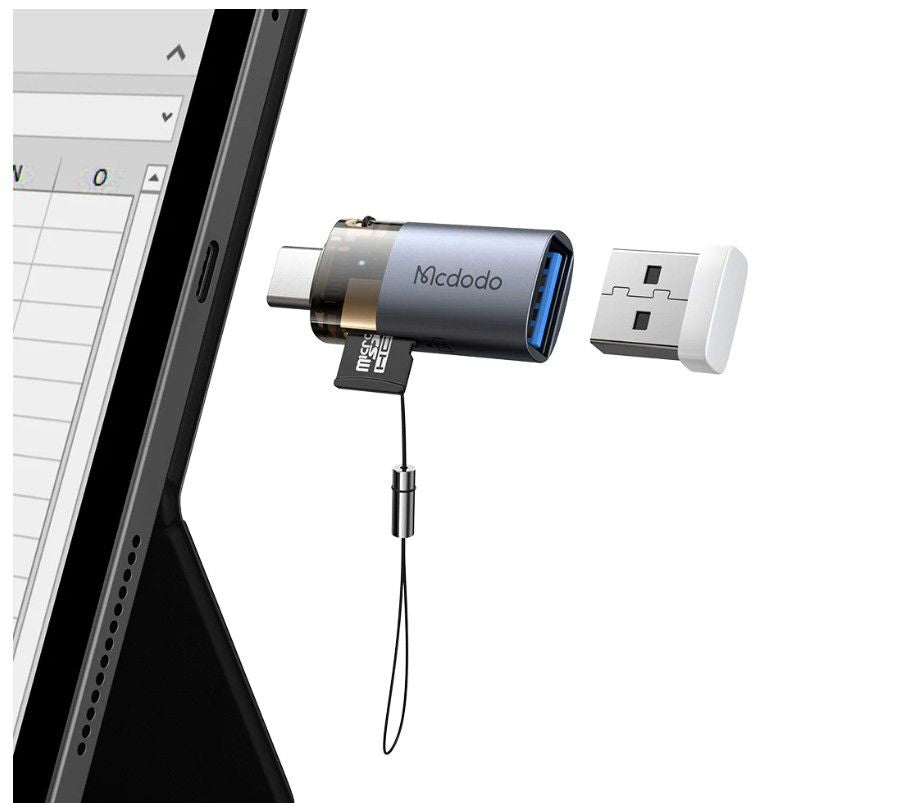 MCDODO OT-7600 ADAPTER 2U1 USB-A NA USB-C, SA ČITAČEM Kartica