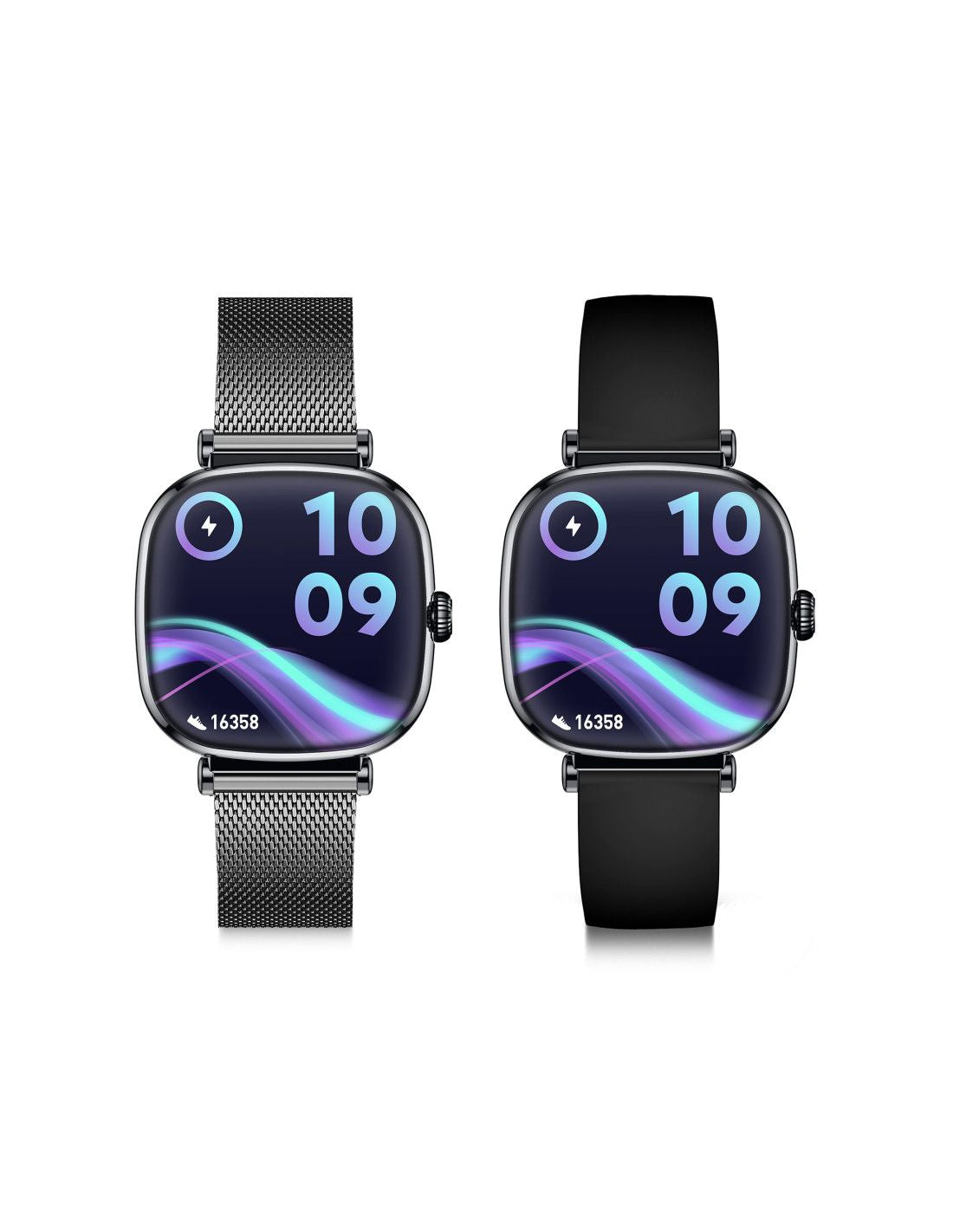 KSIX BXSW30N IRIA AMOLED 1.7" 4D PAMETNI SAT, METALNA +SIL.NARUKVICA, Crni