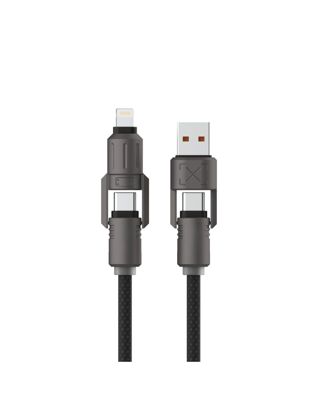 KSIX BCL240WAT01 KABL USB-A/C NA USB-C/LIGHT, 240W, ULTRA BRZI, Pleteni, 1M