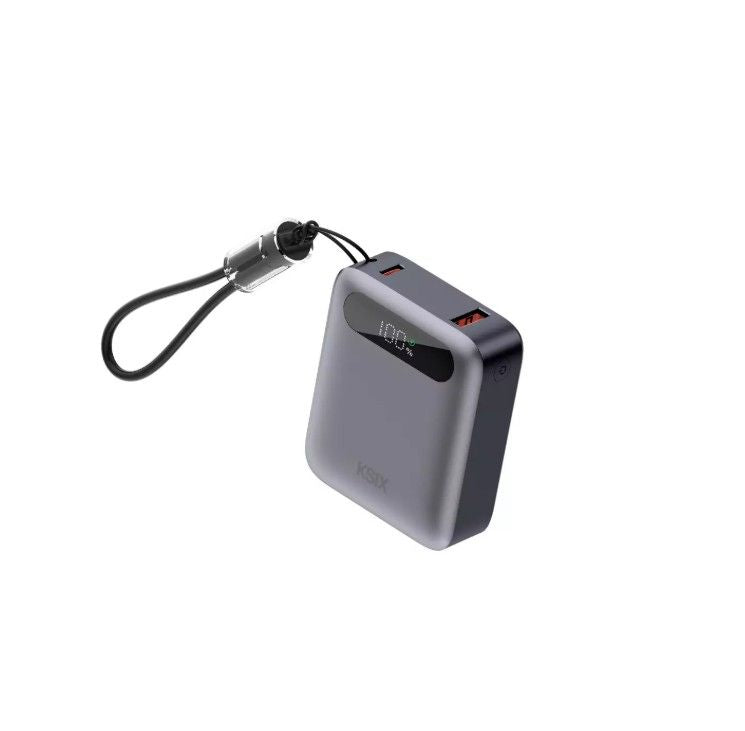 KSIX BPB10PD22G 10000mAh MINI POWERBANK 22.5W, LED DISPLAY+KABL USB-C NA USB-C