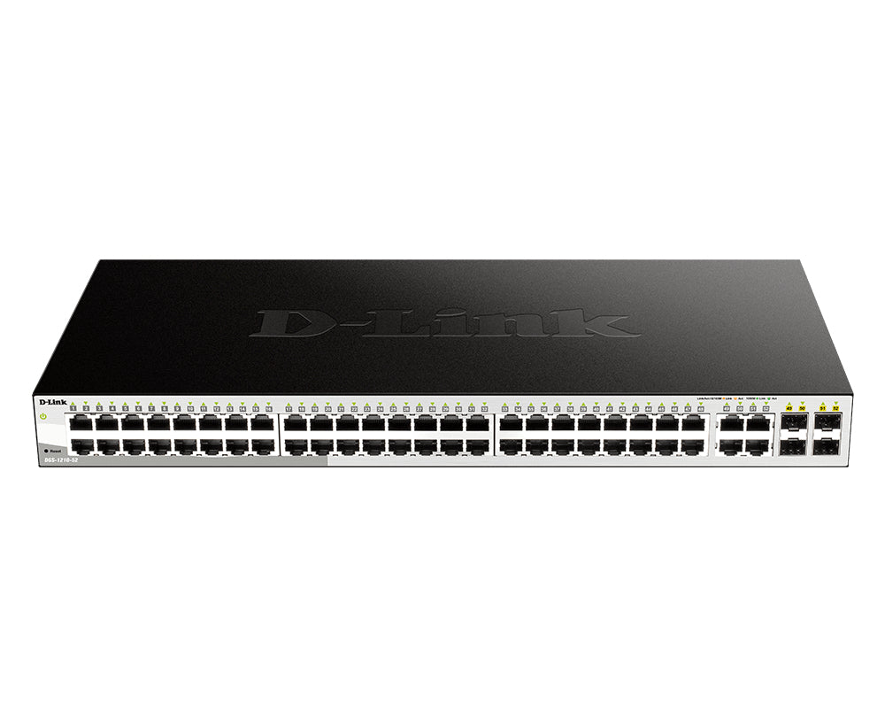 D-Link 52-Port Gigabit Smart Managed Switch including 4 x 100/1000Mbps Combo Ports (DGS-1210-52/E)