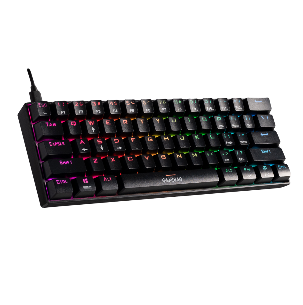 Gamdias Hermes E3 RGB mehanička, crna,blue switch