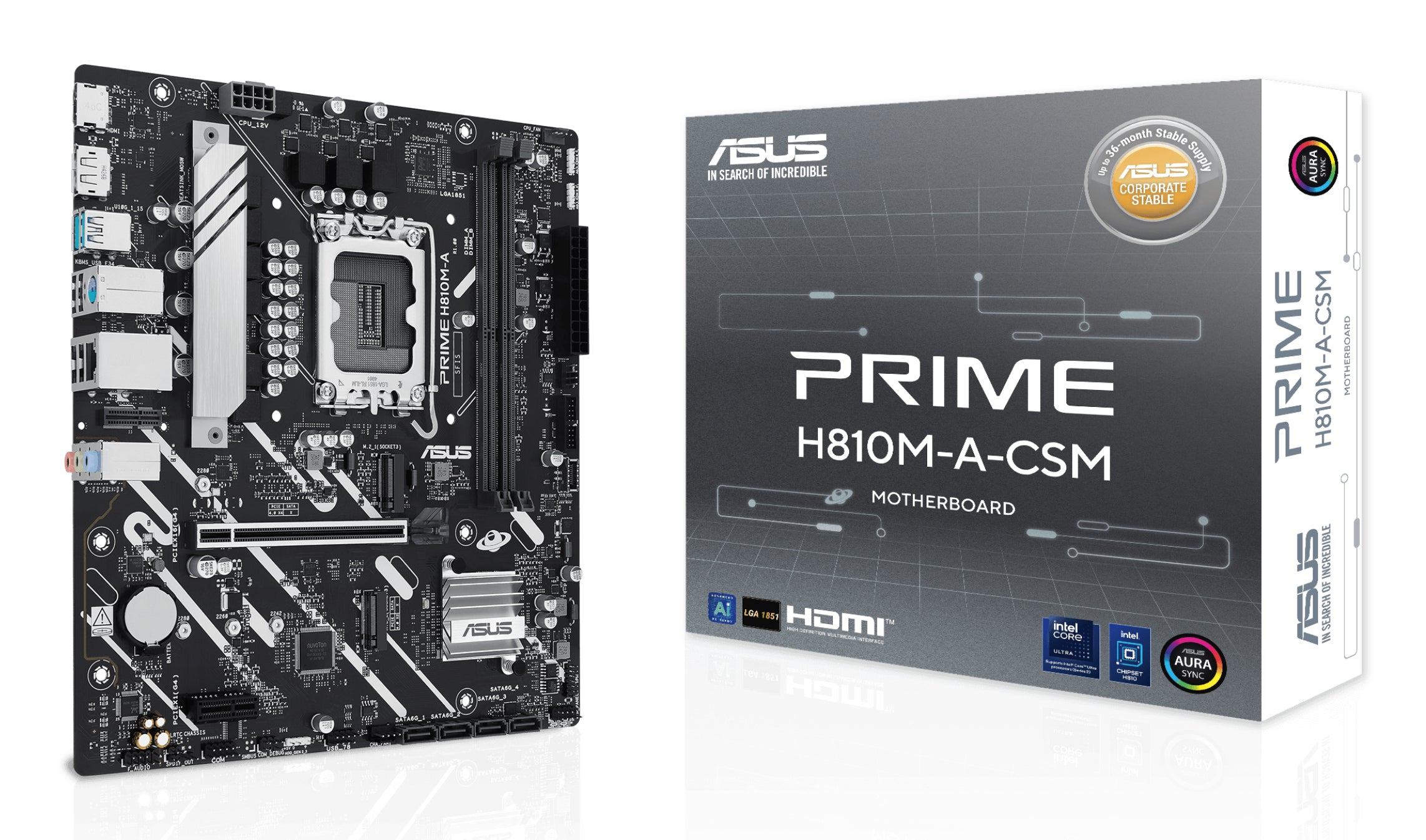 ASUS PRIME H810M-A-CSM Intel H810 LGA 1851 (Socket V1) micro ATX (90MB1KK0-M0EAYC)