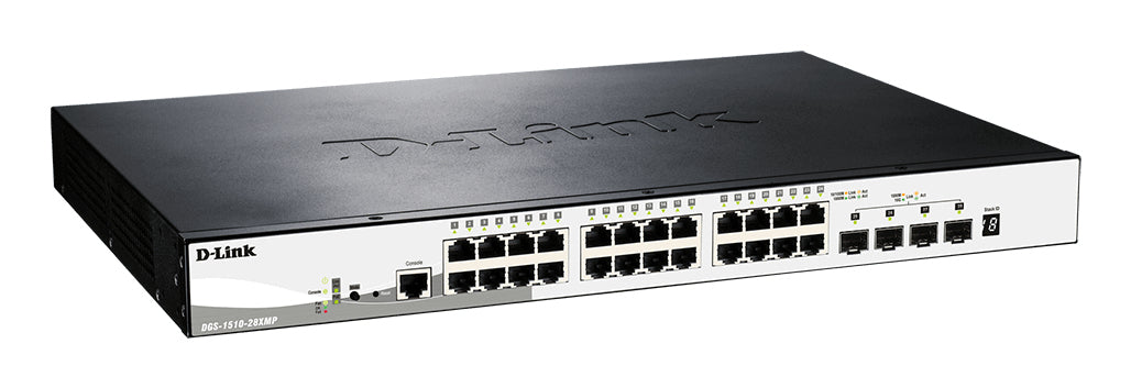 D-Link DGS-1510-28XMP Managed L2/L3 Gigabit Ethernet (10/100/1000) Power over Ethernet (PoE) Black, Grey