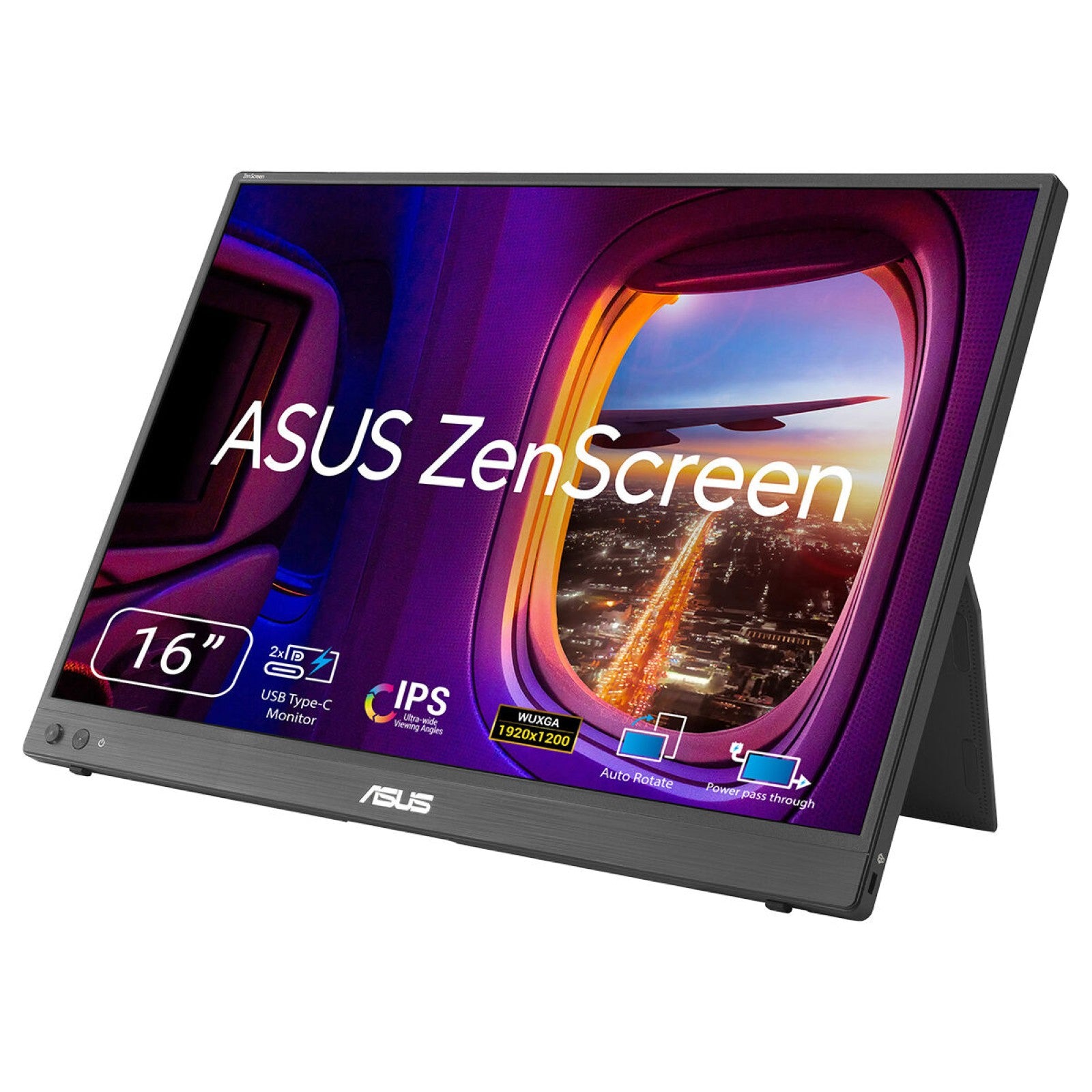 ASUS ZenScreen MB16FC computer monitor 40.6 cm (16") 1920 x 1200 pixels WUXGA LCD Black (90LM0CB1-B01N71)