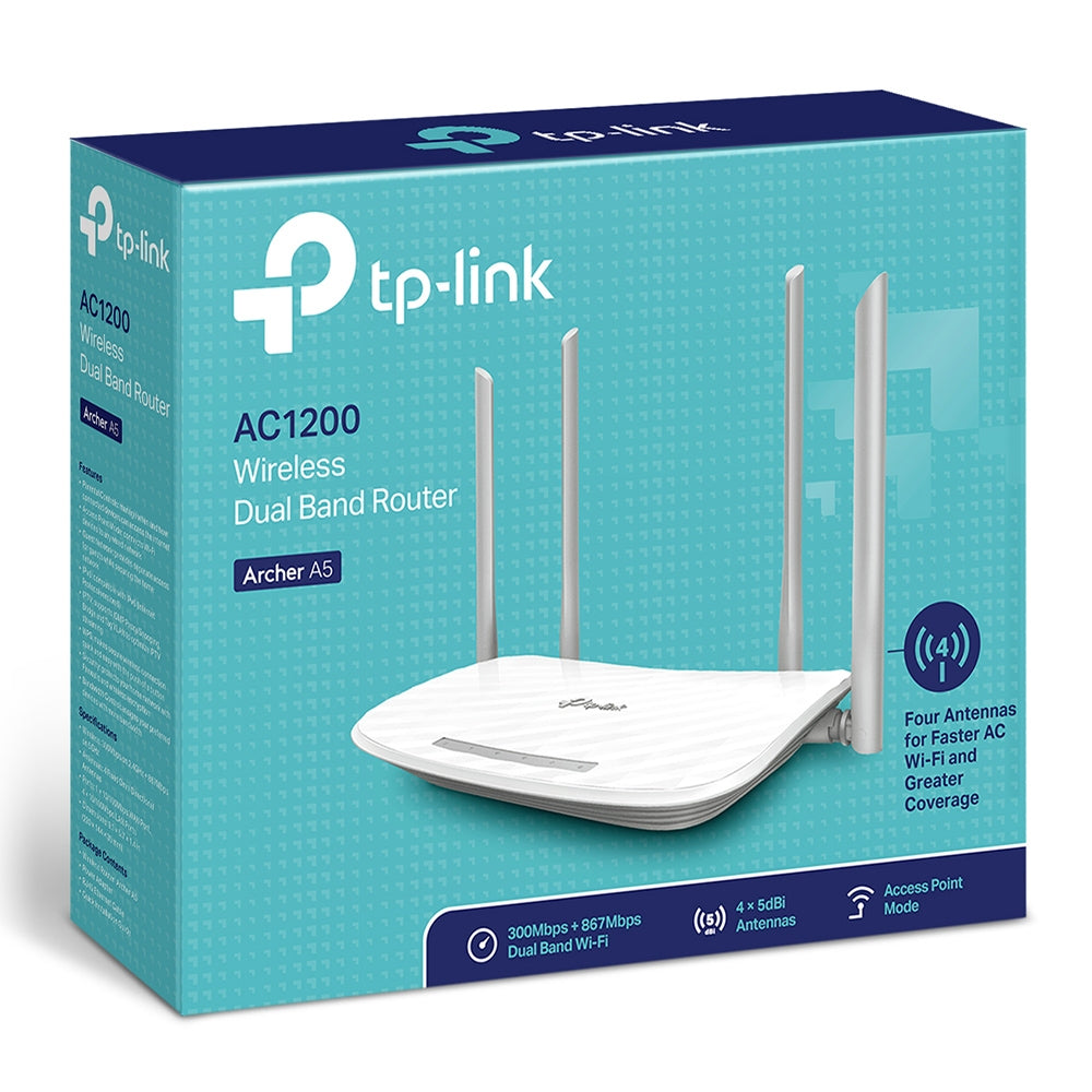 TP-Link AC1200 Wireless Dual Band WiFi Router (ARCHER A5)