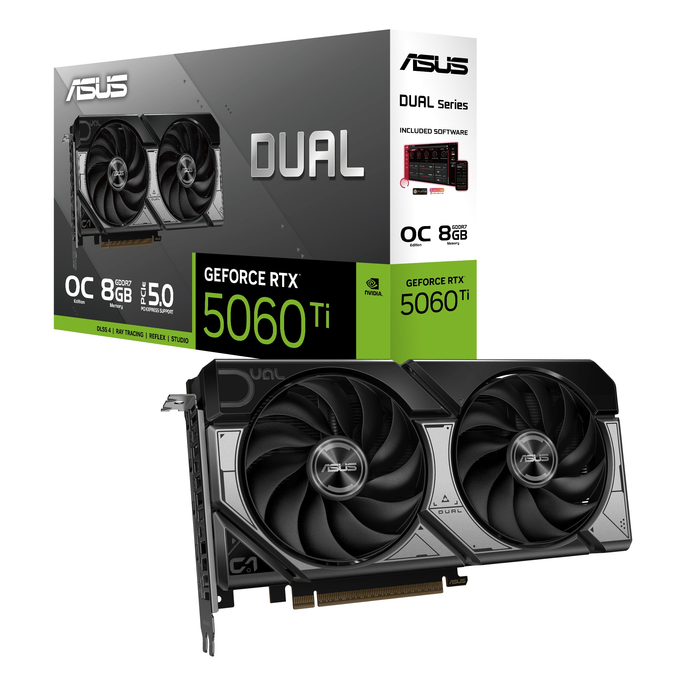 ASUS Dual -RTX5060TI-O8G NVIDIA GeForce RTX 5060 Ti 8 GB GDDR7 (90YV0MP2-M0NA00)