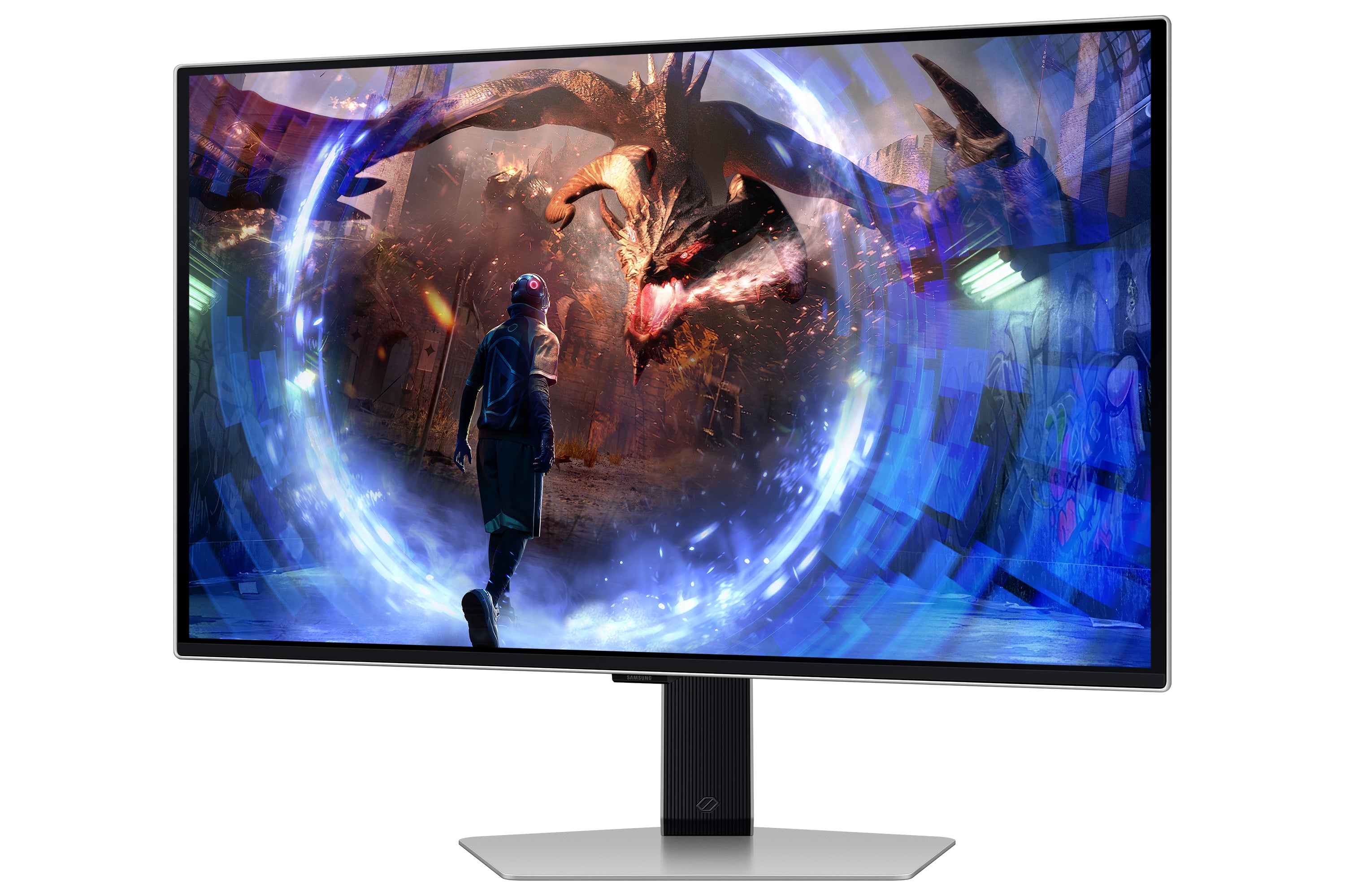 Samsung G60SD computer monitor 68.6 cm (27") 2560 x 1440 pixels Quad HD OLED Silver (LS27DG602SUXEN)