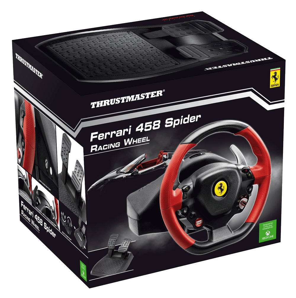 Trustmaster Thrustmaster Ferrari 458 Spider Black, Red USB Steering wheel + Pedals Xbox One (4460105)