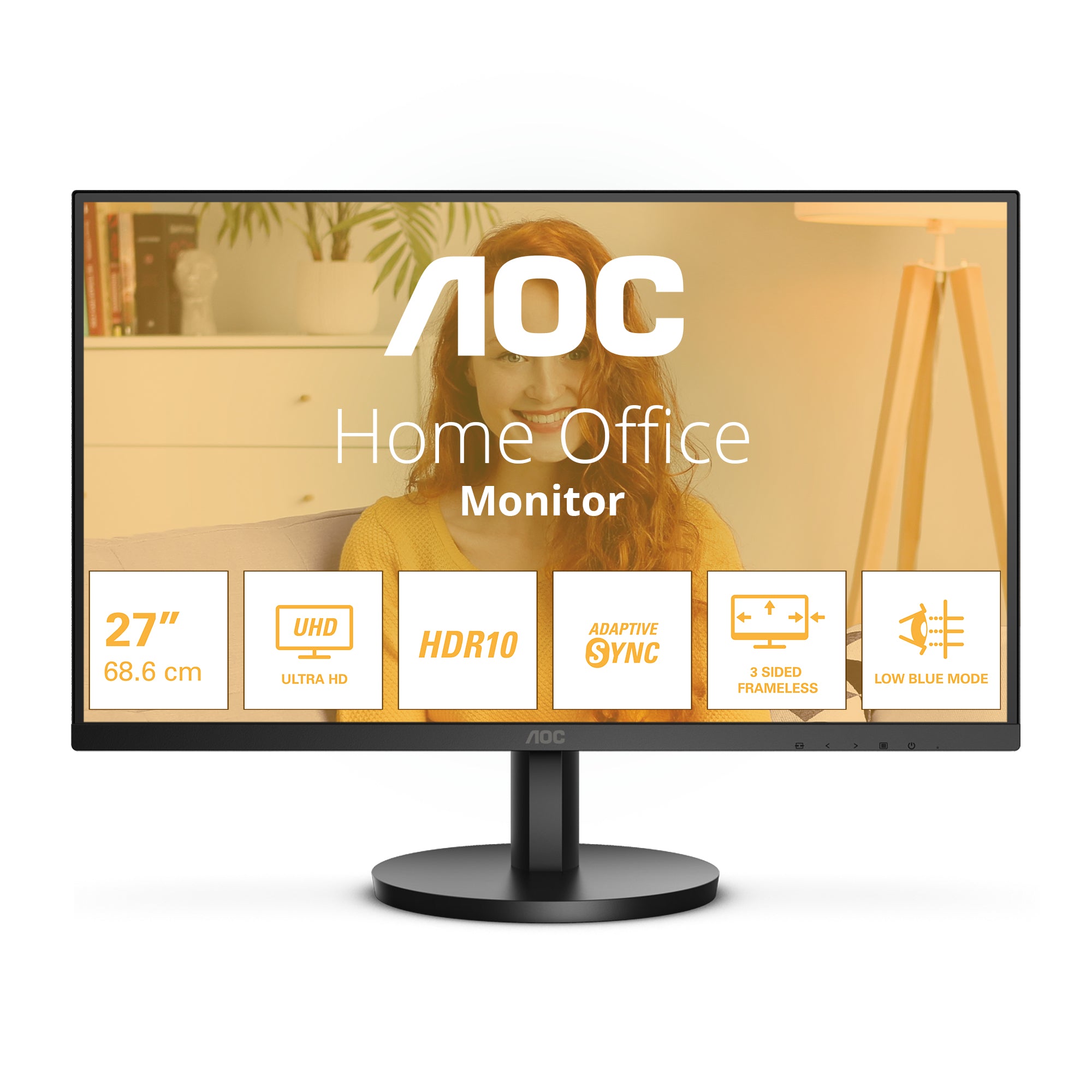 AOC B3 U27B3M computer monitor 68.6 cm (27") 3840 x 2160 pixels 4K Ultra HD LCD Black