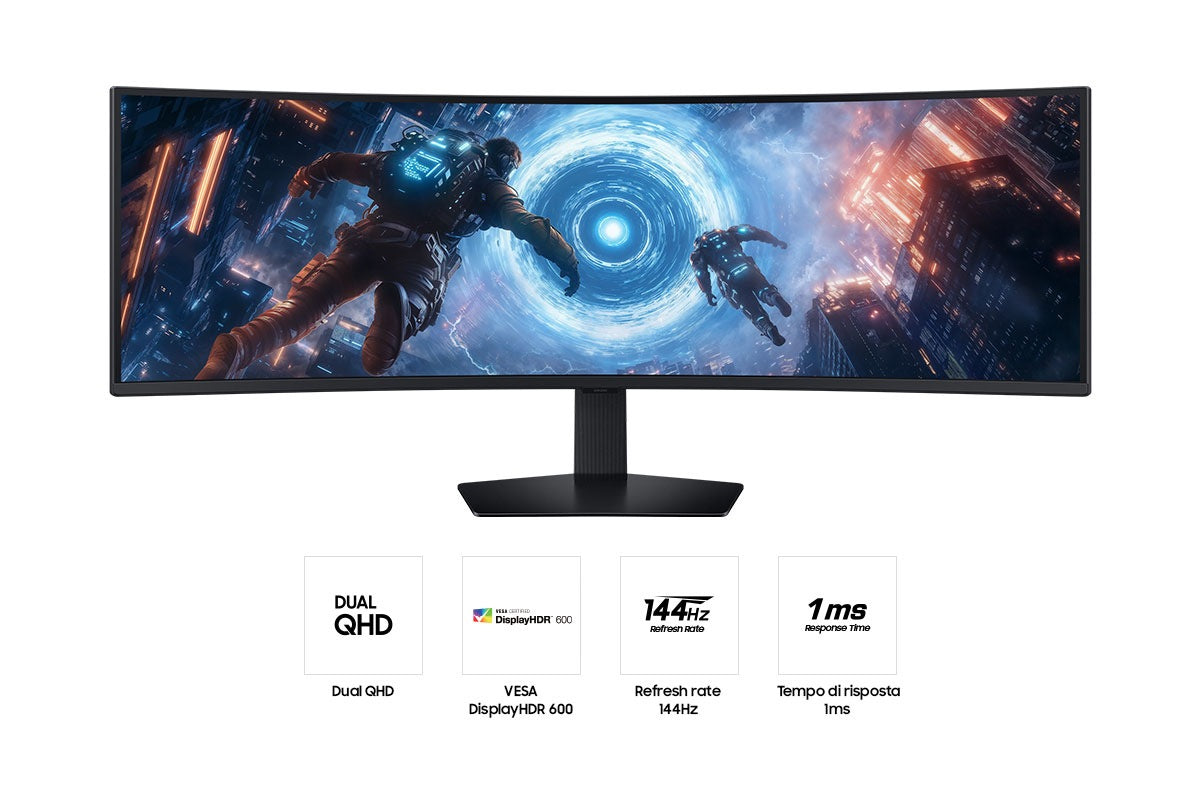 Samsung S49FG912EU computer monitor 124.5 cm (49") 5120 x 1440 pixels Dual QHD LCD Black (LS49FG912EUXEN)