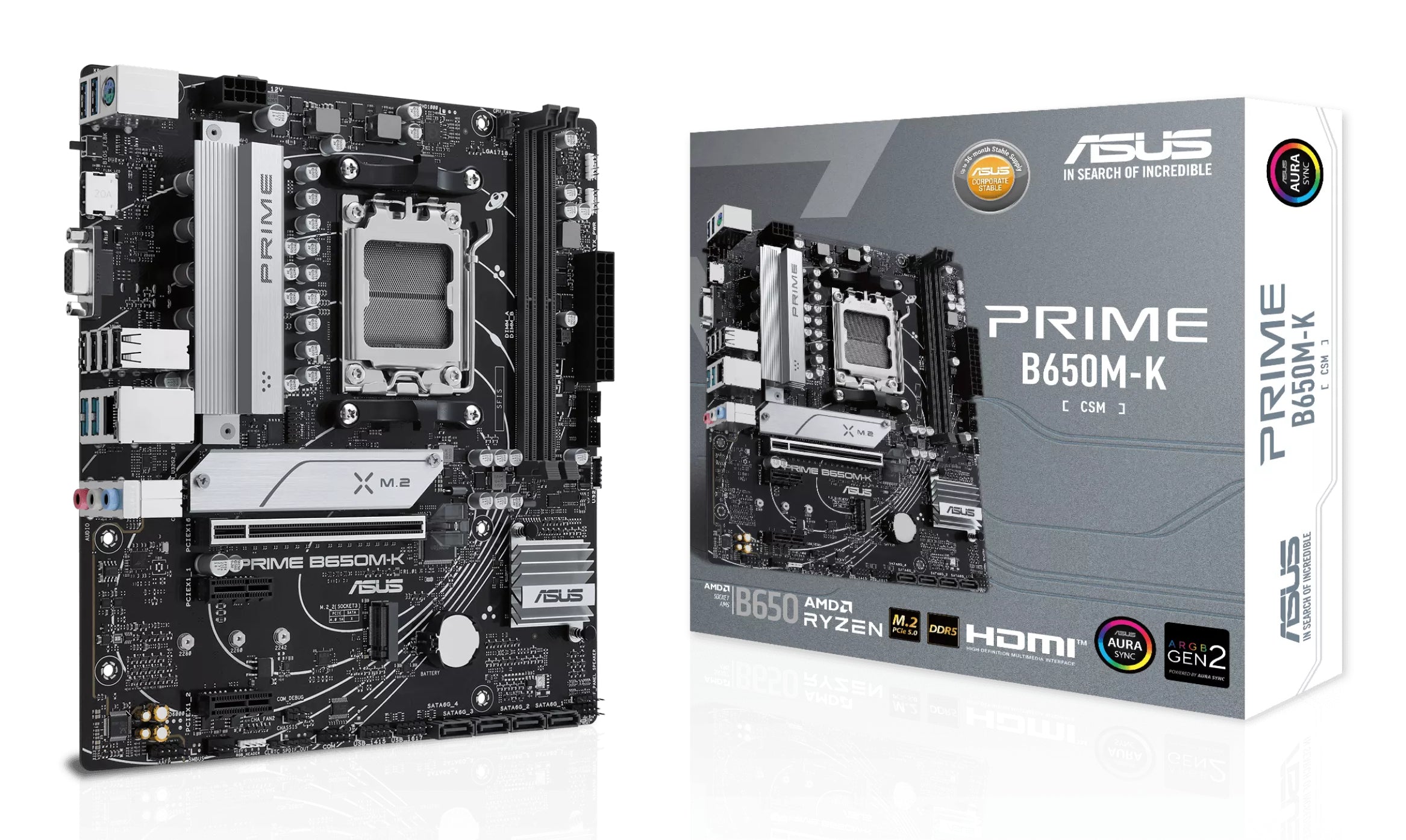 ASUS PRIME B650M-K AMD B650 Socket AM5 micro ATX (90MB1F60-M0EAY0)