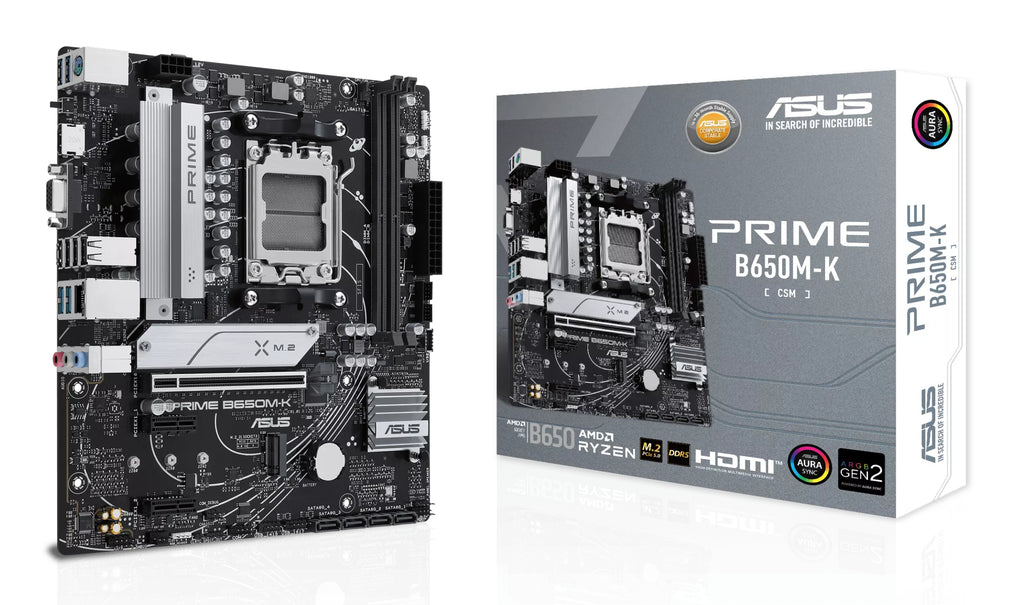 ASUS PRIME B650M-K AMD B650 Socket AM5 micro ATX (90MB1F60-M0EAY0)