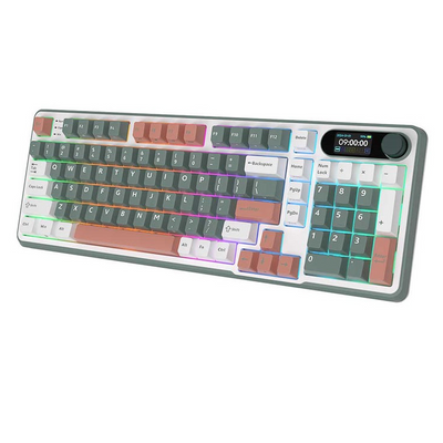 Royal Kludge RK S98 96% Bežična Mehanička Tastatura sa Displejom RGB Hot-Swap Camping, Braon Prekidač