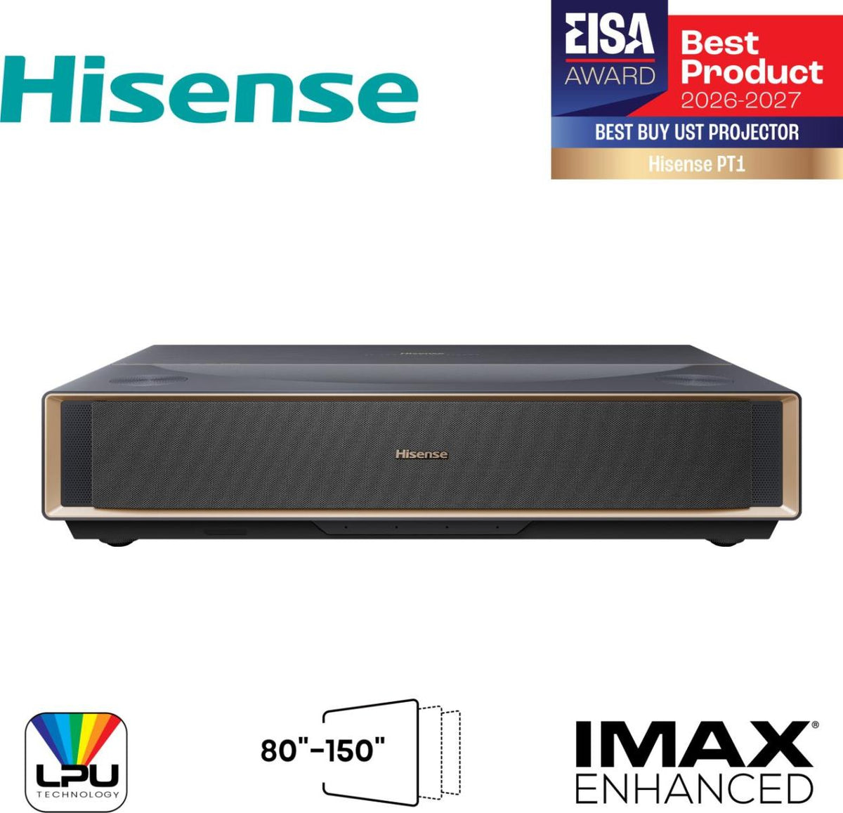 Hisense PT1 Ultra short throw projector UHD 4K (3840x2160) 3D Black (20016800)